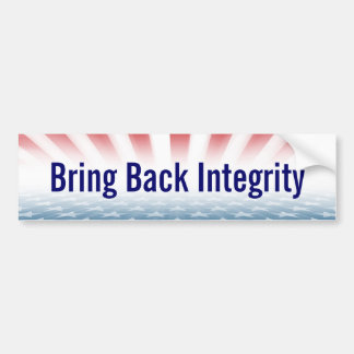 Autocollant De Voiture Bumper Sticker "Ramener L'Intégrité"