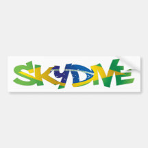 BUMPER STICKER SKYDIVE BRÉSIL