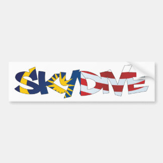 AUTOCOLLANT DE VOITURE BUMPER STICKER SKYDIVE MALAISIE