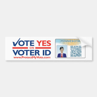 Autocollant De Voiture Bumper Sticker - Vote OUI sur l'ID de l'électeur