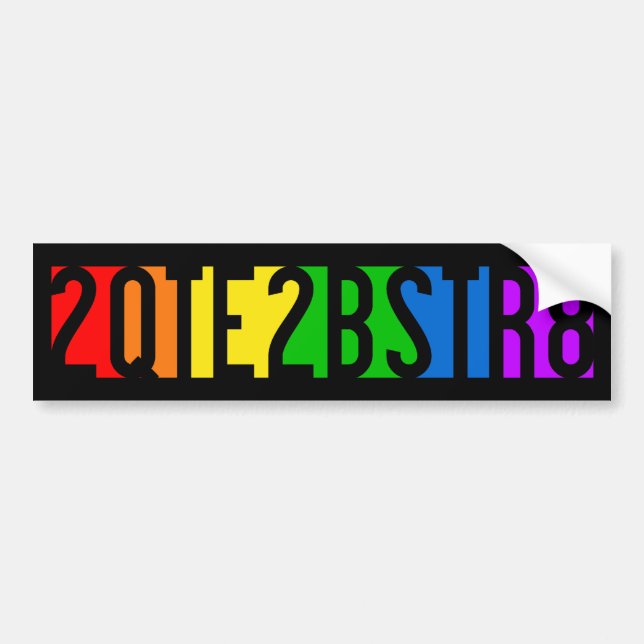 Autocollant De Voiture Bumpersticker 2QTE2BSTR8 (Devant)