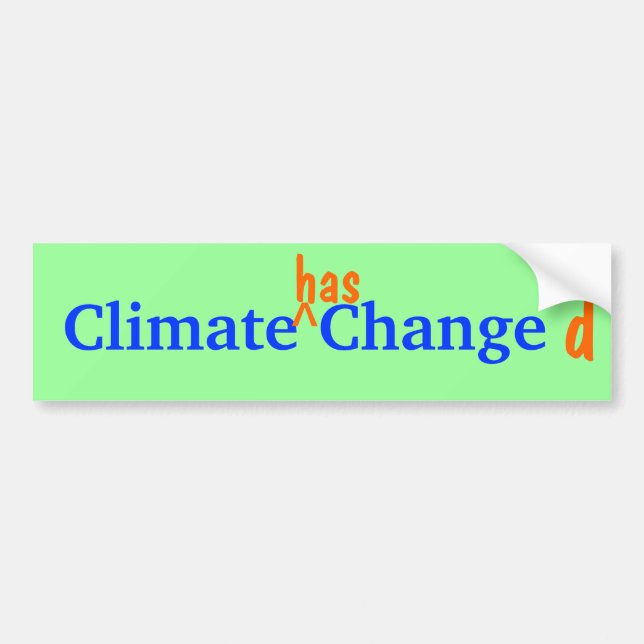 Autocollant De Voiture Bumpersticker changé par climat (Devant)