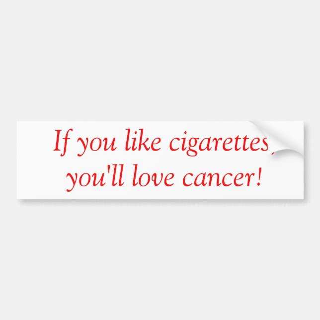 Autocollant De Voiture Bumpersticker contre le tabac (Devant)