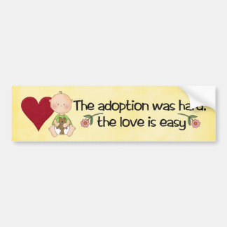 Autocollant De Voiture bumpersticker d'adoption