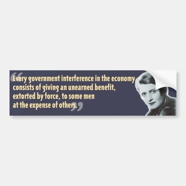 Autocollant De Voiture Bumpersticker d'Ayn Rand (Devant)