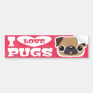 Autocollant De Voiture Bumpersticker de CARLINS d'AMOUR du rose I