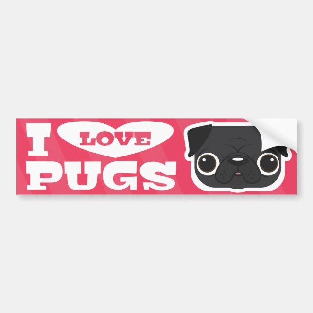 Autocollant De Voiture Bumpersticker de CARLINS d'AMOUR du rose I (Devant)