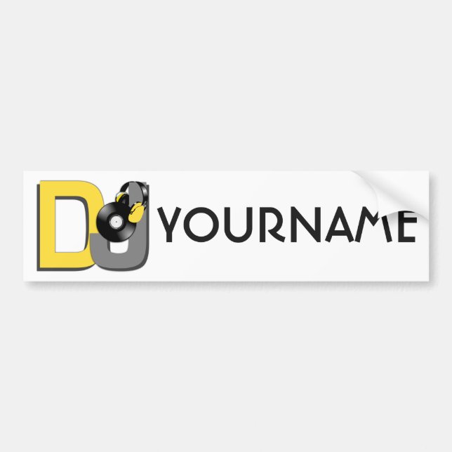 Autocollant De Voiture Bumpersticker de coutume du DJ (Devant)