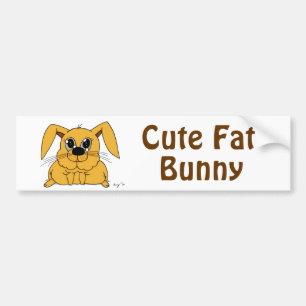 Autocollant De Voiture Bumpersticker de lapin gras