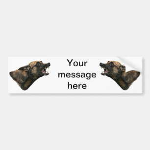 Autocollant De Voiture Bumpersticker de Malinois de Belge de grondement