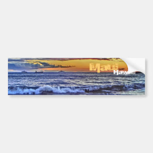 Autocollant De Voiture Bumpersticker de plage de Maui Hawaï