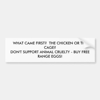 Autocollant De Voiture bumpersticker de poulet ou de cage