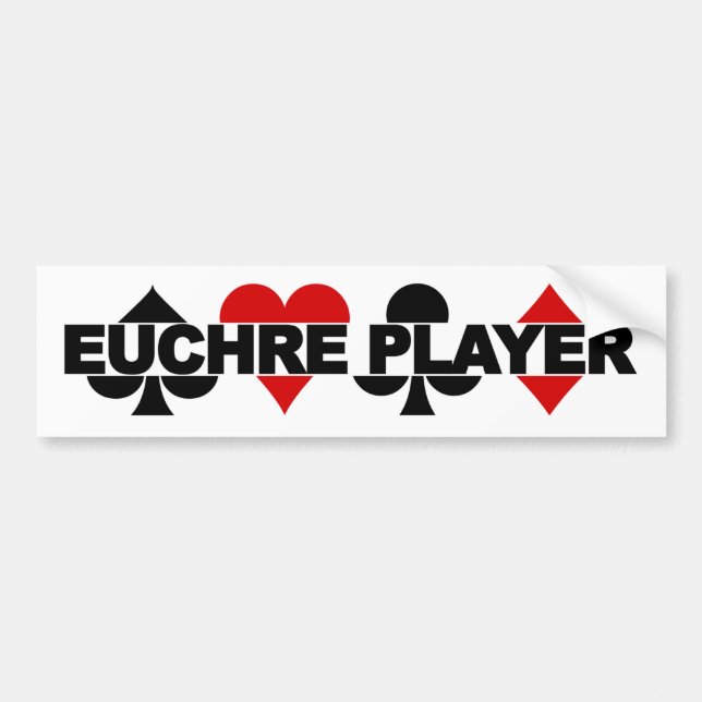 Autocollant De Voiture Bumpersticker du joueur Euchre (Devant)