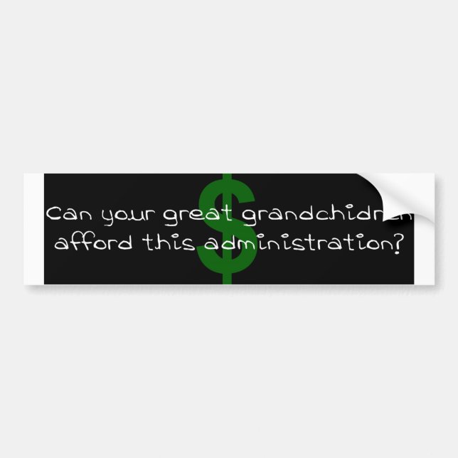 Autocollant De Voiture Bumpersticker indigne de dépense (Devant)