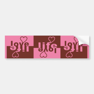 Autocollant De Voiture Bumpersticker Love Life