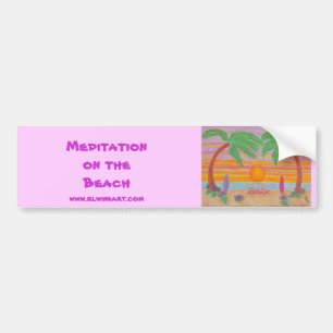 Autocollant De Voiture Bumpersticker - Méditation sur la plage
