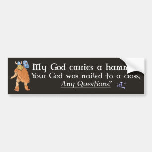 Autocollant De Voiture bumpersticker mon Dieu sur le noir