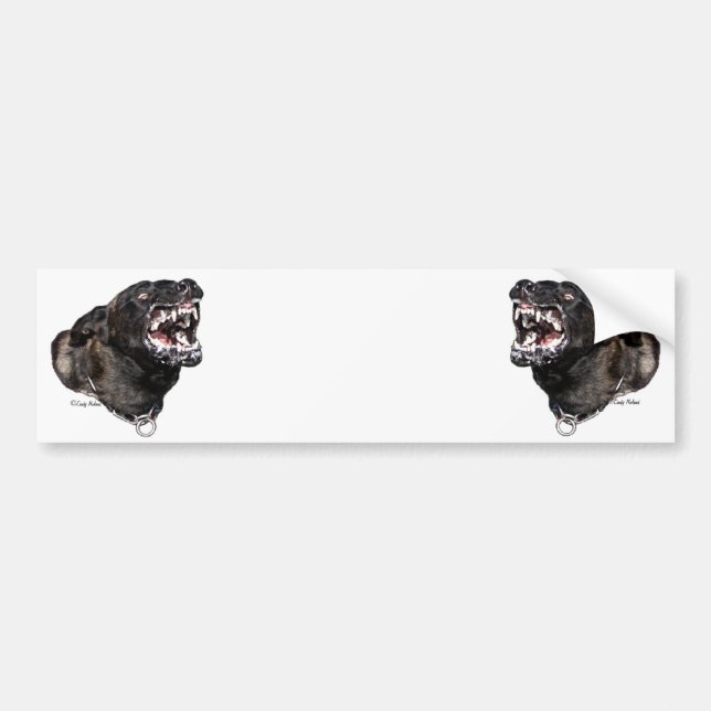 Autocollant De Voiture Bumpersticker néerlandais de chien policier de (Devant)