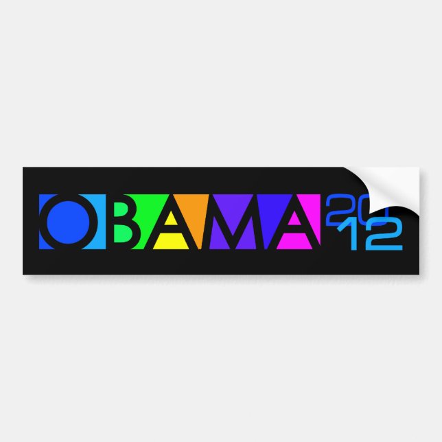 Autocollant De Voiture Bumpersticker OBAMA 2012 (Devant)