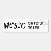 Bumpersticker personnalisé MUSIQUE