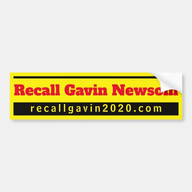 Autocollant De Voiture bumpersticker recallgavin2020 (Devant)