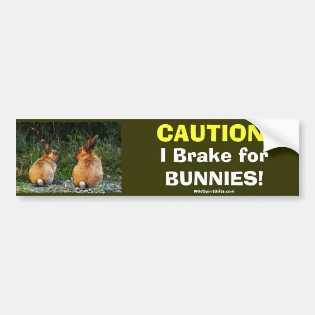 Autocollant De Voiture BUNNY LOVE Wild Rabbit Collection (Devant)