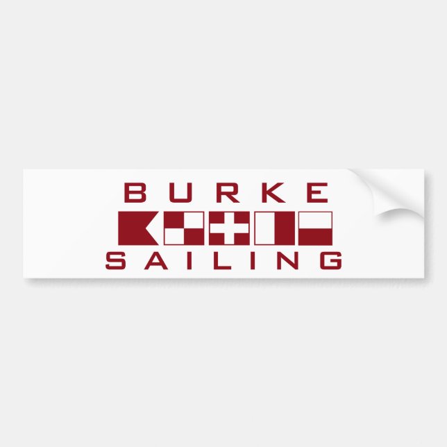 Autocollant De Voiture Burke naviguant l'adhésif pour pare-chocs nautique (Devant)