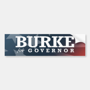 AUTOCOLLANT DE VOITURE BURKE POUR LE GOUVERNEUR 2014