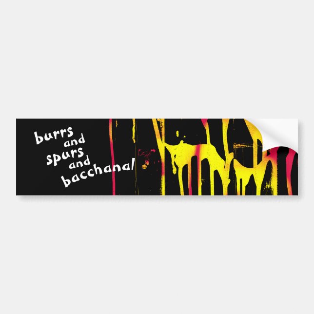 Autocollant De Voiture burres et éperons et bacchanal bumper sticker (Devant)