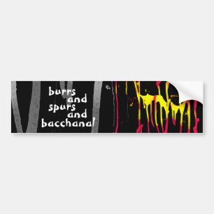 Autocollant De Voiture burres et éperons et bacchanal bumper sticker