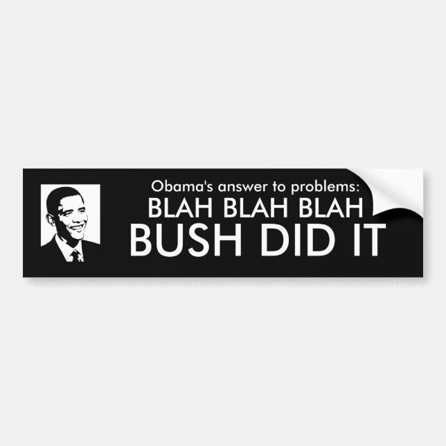 AUTOCOLLANT DE VOITURE BUSH L'A FAIT (Devant)