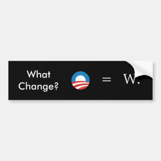 Autocollant De Voiture Bush, Obama : Aucun changement