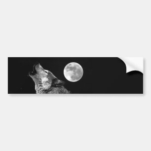 Autocollant De Voiture BW Wolf Howling at Moon