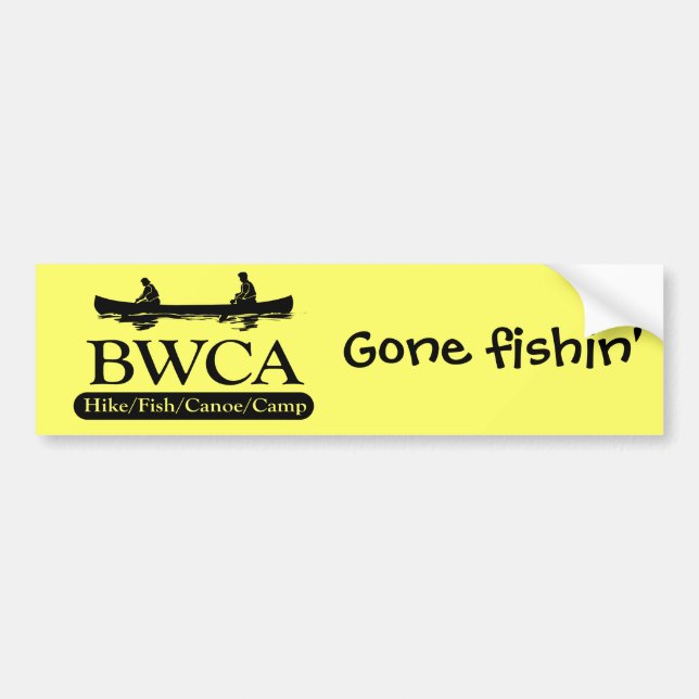 Autocollant De Voiture BWCA/camp de canoë poissons de hausse (Devant)