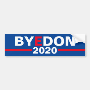 Autocollant De Voiture "Bye Don 2020" Blue Bumper Sticker