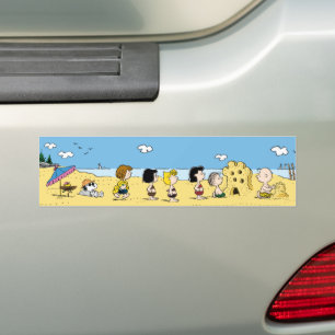 Autocollant De Voiture cacahuètes   Journée à la plage