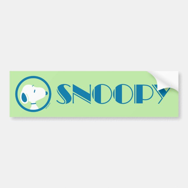 Autocollant De Voiture cacahuètes | Snoopy Blue Deco Dreams (Devant)