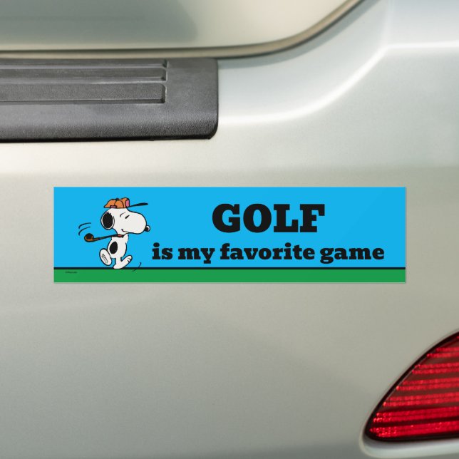 Autocollant De Voiture cacahuètes | Snoopy Golf Swing (En voiture)