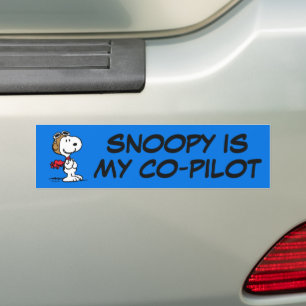 Autocollant De Voiture cacahuètes   Snoopy L'As Volant