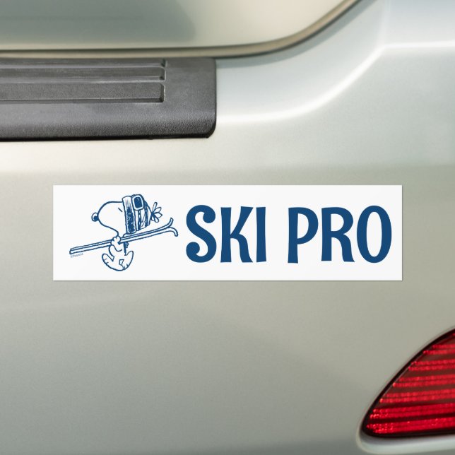 Autocollant De Voiture cacahuètes | Snoopy Ski Trip (En voiture)