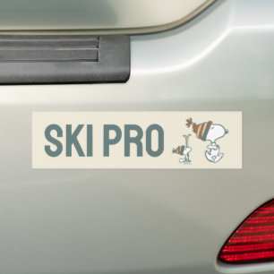 Autocollant De Voiture cacahuètes   Snoopy & Woodstock Ski Trip