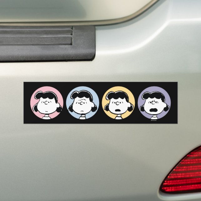 Autocollant De Voiture cacahuètes | Visages de Lucy (En voiture)