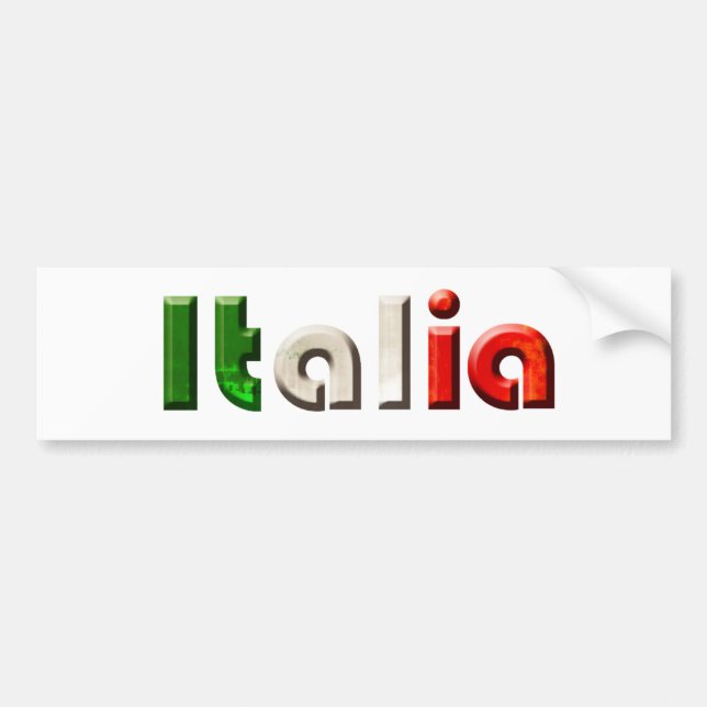 Autocollant De Voiture Cadeaux de logo de l'Italie pour des amants (Devant)