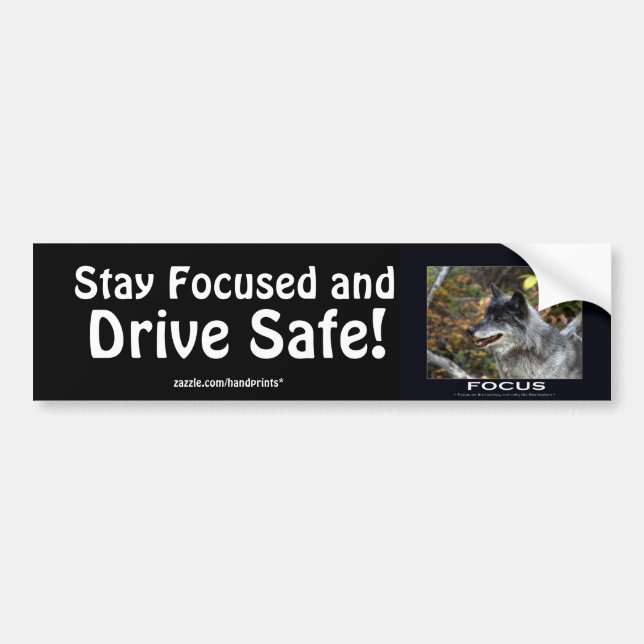 Autocollant De Voiture Cadeaux de motivation du loup gris (Devant)