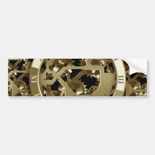 Autocollant De Voiture Cadeaux mécaniques de Steampunk d'horloges et de