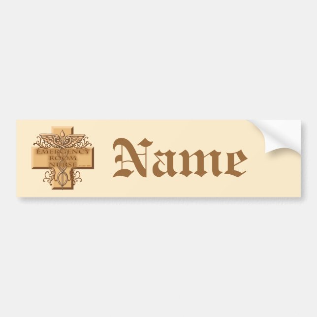 Autocollant De Voiture Caduceus Cross ER Nurse (Devant)