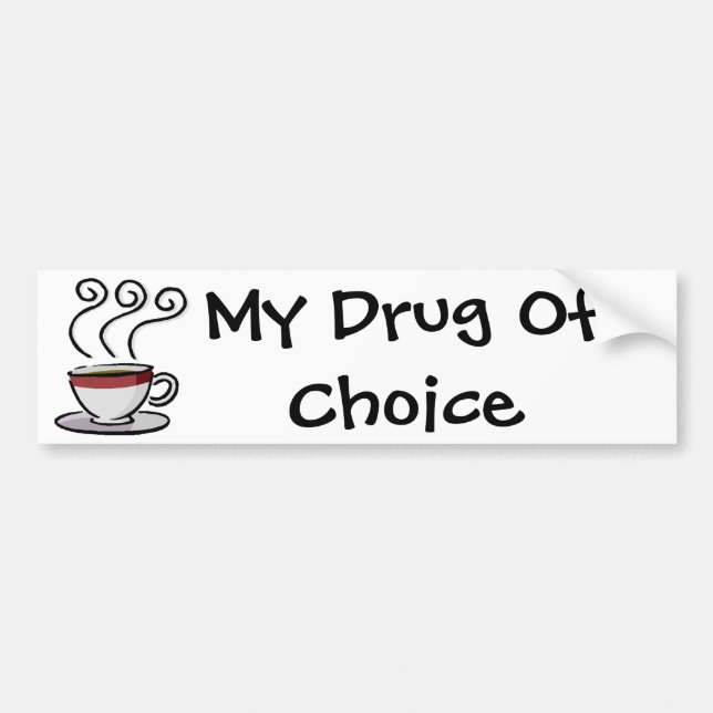 Autocollant De Voiture café, ma drogue de choix (Devant)