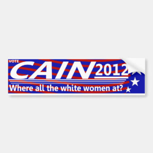 Autocollant De Voiture CAÏN 2012 - À où toutes les femmes blanches ?