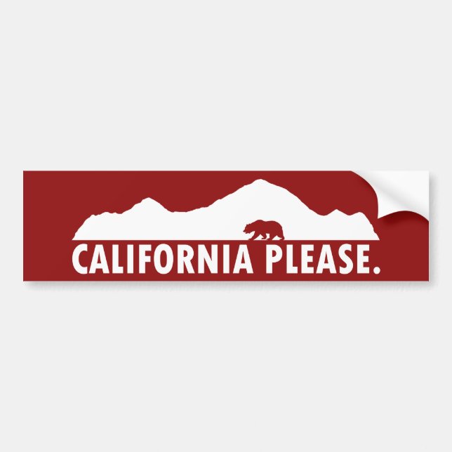 Autocollant De Voiture Californie (Devant)