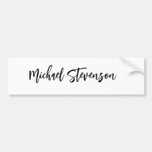 Autocollant De Voiture Calligraphie Noir Blanc Personnalisé Plaque Modern